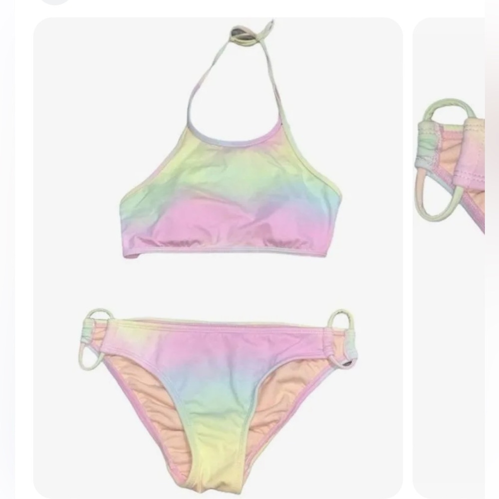 LA hearts soft pastel tye dye pastel bikini size M - Picture 2 of 10